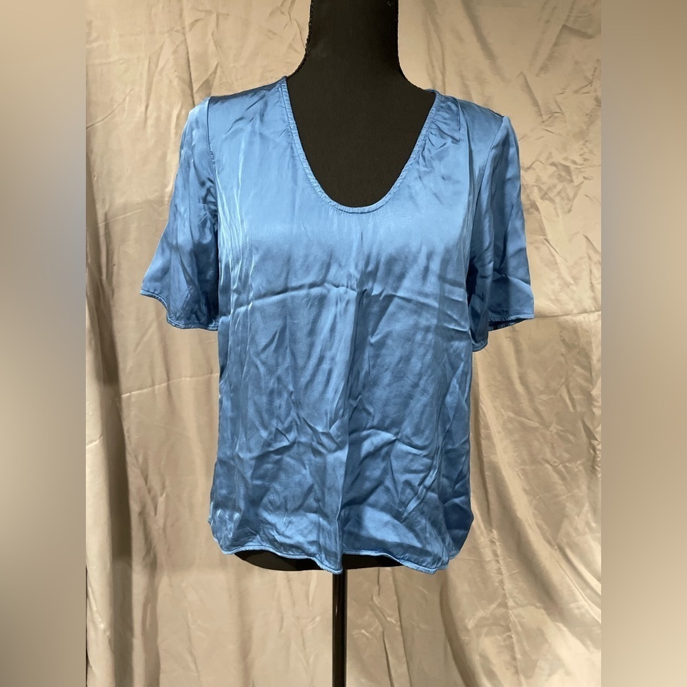 Anthropologie Velvet by Graham & Spencer Blue Blouse